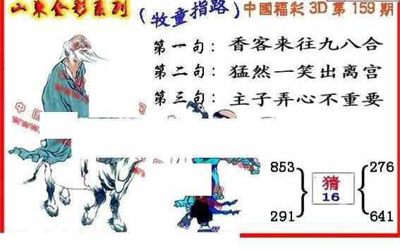 23159期: 福彩3D丹东全图分析