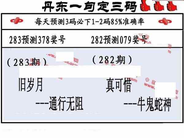 23283期: 福彩3D丹东全图分析