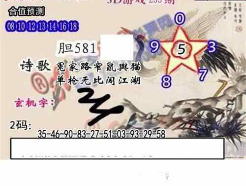 23233期: 白老3D杀码图版