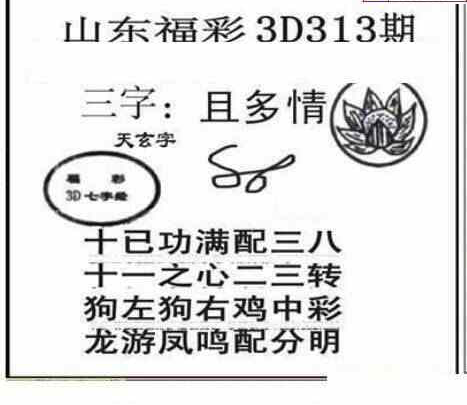 23313期: 三毛3D精品图谜