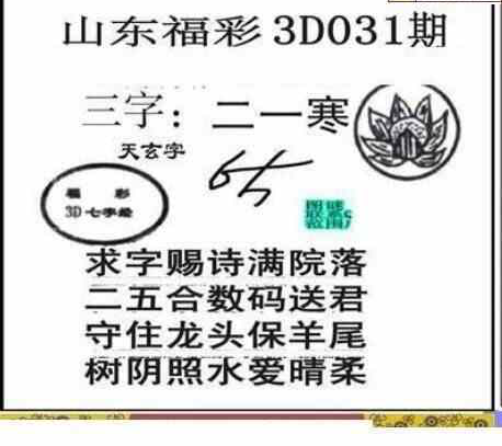 23031期: 三毛3D精品图谜