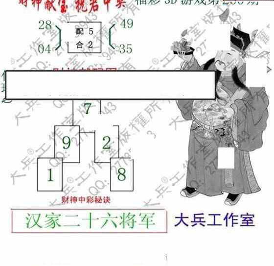 23200期: 大兵福彩3D黄金报图版