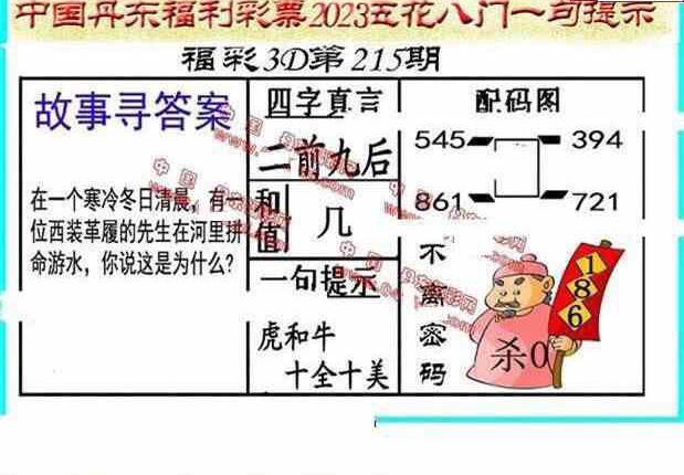 23215期: 福彩3D丹东全图分析