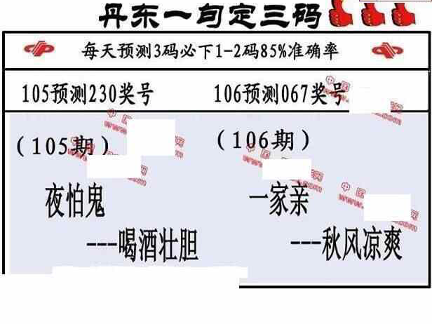 23106期: 福彩3D丹东全图分析