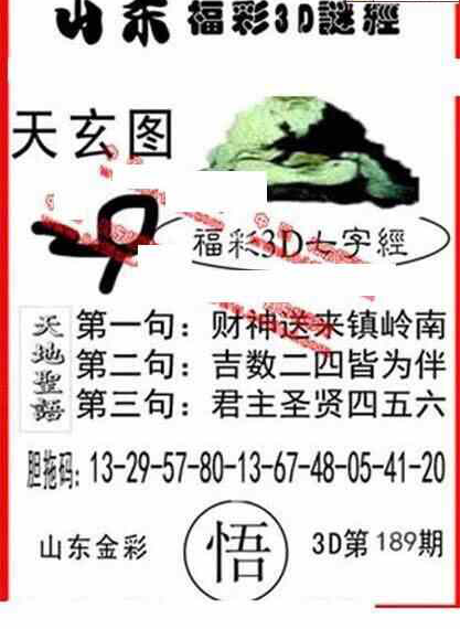 23189期: 福彩3D丹东全图分析