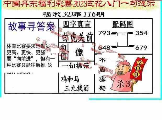 23116期: 福彩3D丹东全图分析