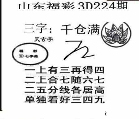 23224期: 三毛3D精品图谜