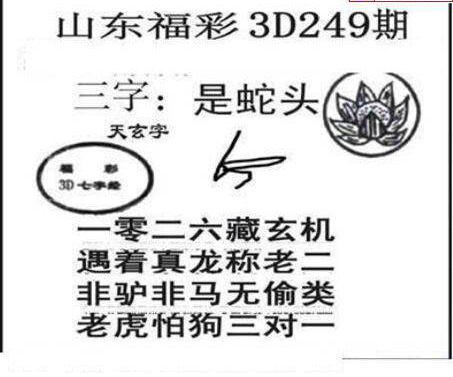 23249期: 三毛3D精品图谜