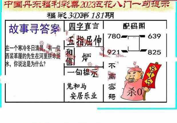 23181期: 福彩3D丹东全图分析