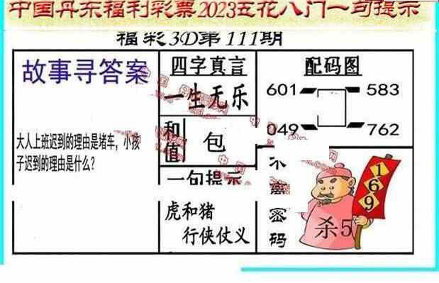 23111期: 福彩3D丹东全图分析