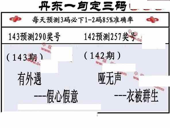 23143期: 福彩3D丹东全图分析