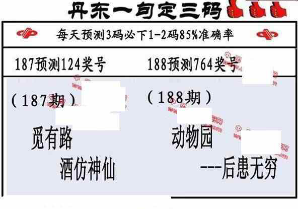 23188期: 福彩3D丹东全图分析