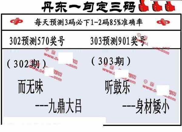 23303期: 福彩3D丹东全图分析