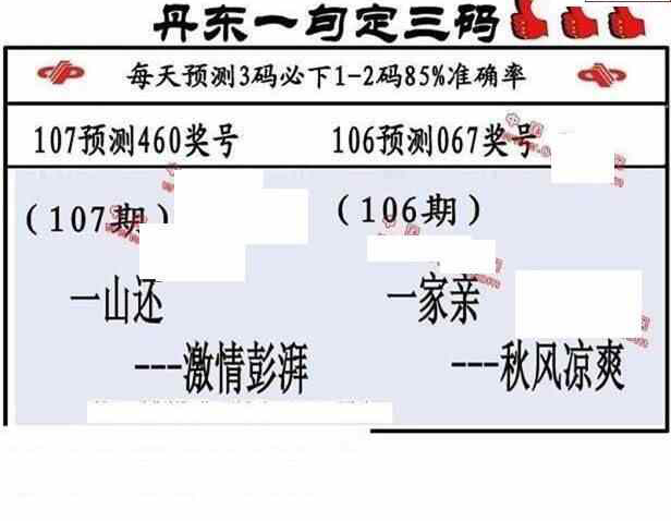 23107期: 福彩3D丹东全图分析