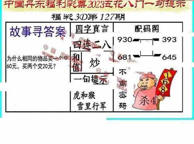 23127期: 福彩3D丹东全图分析