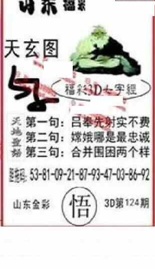 23124期: 福彩3D丹东全图分析