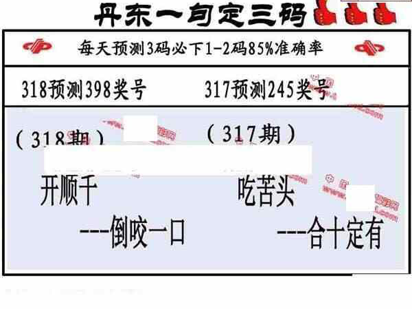 23318期: 福彩3D丹东全图分析