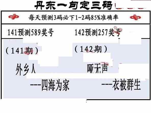 23142期: 福彩3D丹东全图分析