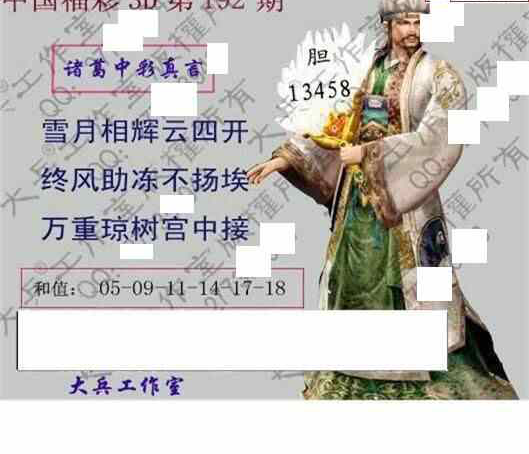 23192期: 大兵福彩3D黄金报图版