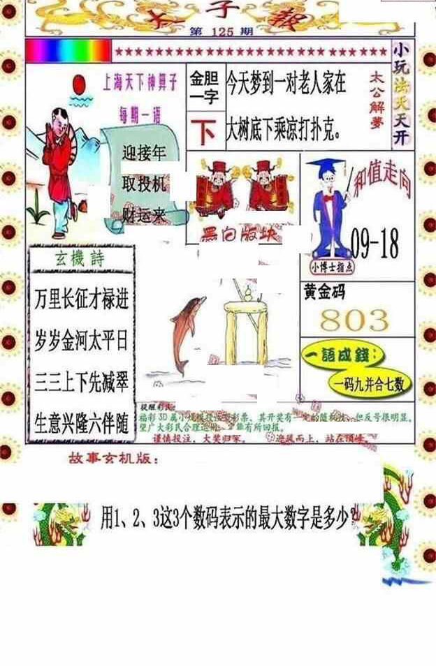 23125期: 福彩3D丹东全图分析