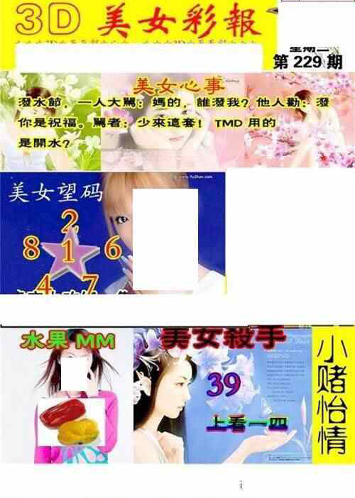 23229期: 三毛3D精品图谜