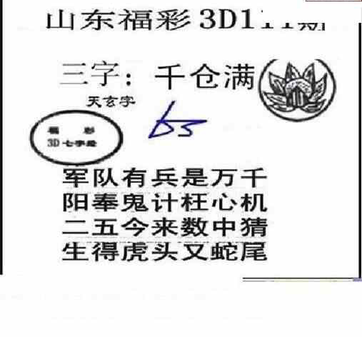 23111期: 三毛3D精品图谜