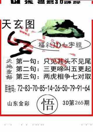 23265期: 福彩3D丹东全图分析