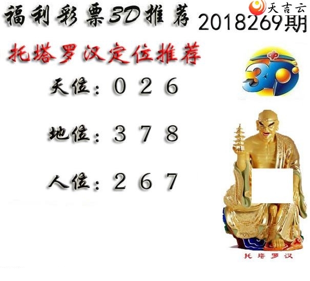 十八罗汉2018269期福彩3d图谜7