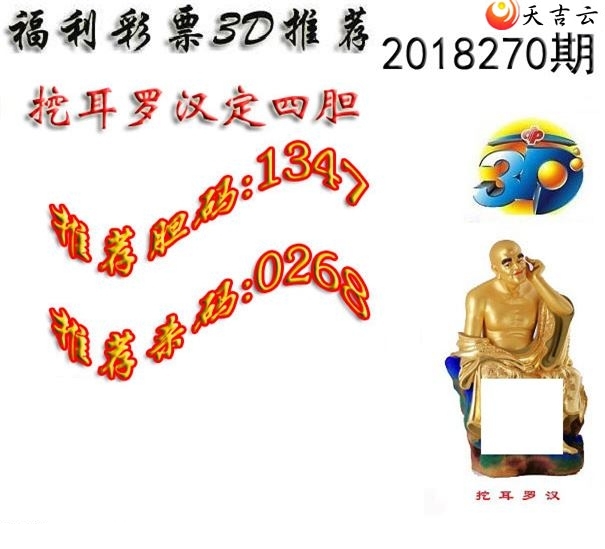 十八罗汉2018270期福彩3d图谜8