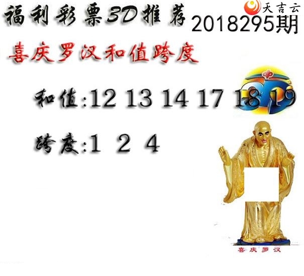 十八罗汉2018295期福彩3d图谜3